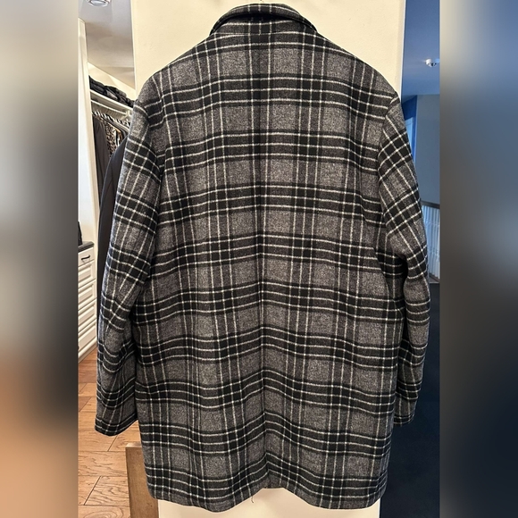 ✨NWOT SAKS FIFTH AVENUE✨ Wool Blend Sport Coat - US 3XL, Grey Plaid - Picture 3 of 6